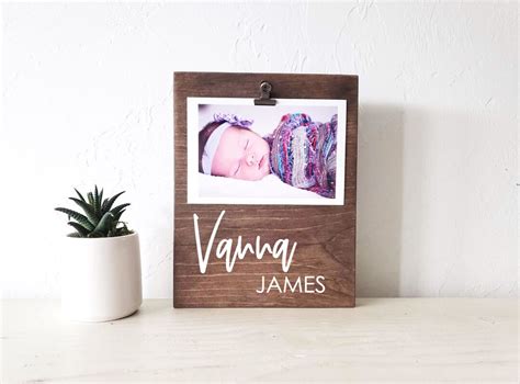 Baby Name Picture Frame Baby Shower Gift Handlettered Picture Frame ...