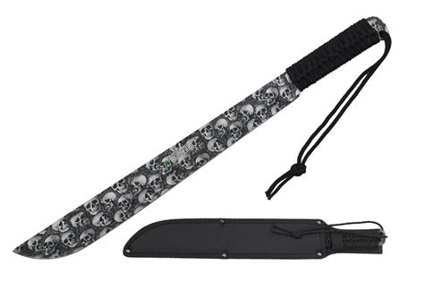 18 Black Blade Jungle Zombie Machete with Black Cord Wrapped Handle