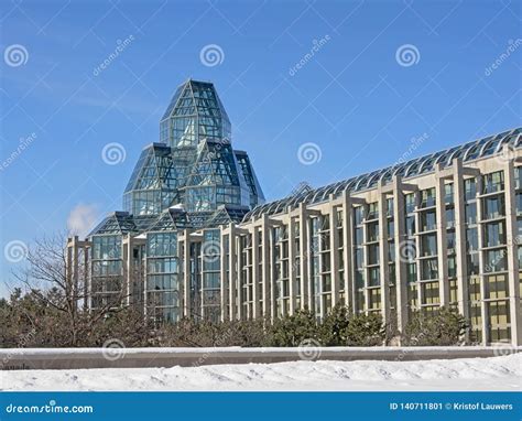 Architecture Detail of National Gallery, Ottawa on a Winter Day ...