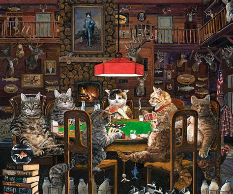 Cats Playing Poker by Julie Pace Hoff (2020) : Painting Oil on Canvas ...