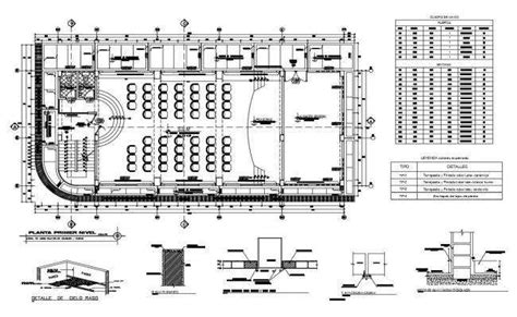 Conference hall of office architecture layout plan details dwg file Layout Architecture, Types ...