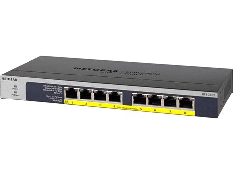 NETGEAR 8-Port Gigabit Ethernet High-power PoE+ Unmanaged Switch with ...