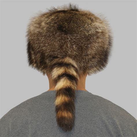 Glacier Wear - Raccoon Daniel Boone Style Fur Hat For Sale