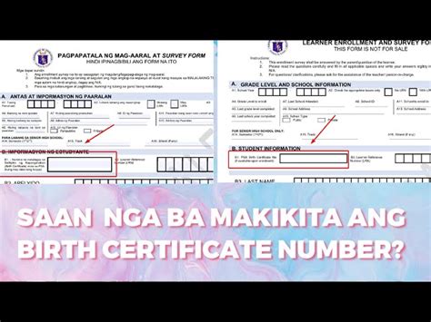 Saan Makikita Ang Birth Certificate Number