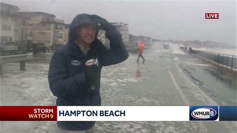 Historic Flooding Hits Hampton Beach, NH (Liveshots) - YouTube