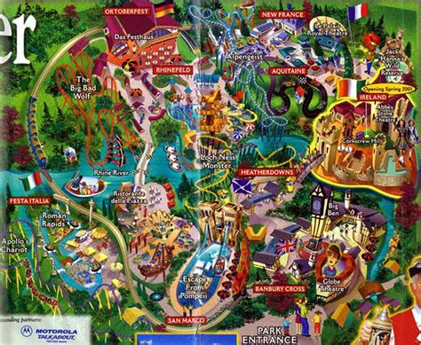 Theme Park Brochures Busch Gardens Williamsburg Map 2001 | ThemeParkBrochures.net