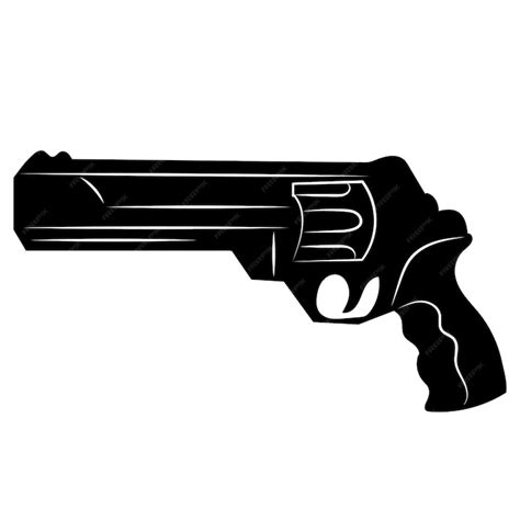 Premium Vector | Revolver silhouette icon on white background vector