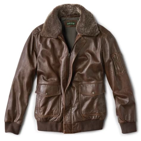 Classic Shearling And Leather Flight Jacket | Orvis