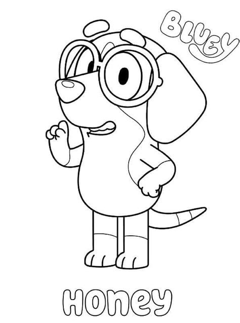 Coloriage Mackenzie de Bluey - télécharger et imprimer gratuit sur ColoriageEnfant.Com