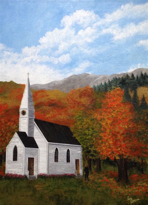 Country Church, Painting by Roy Wrenn | Artmajeur