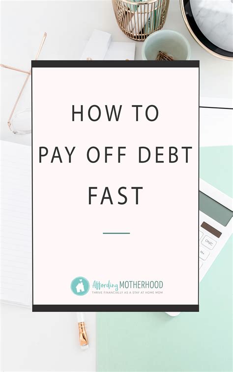 How to Pay Off Debt Fast, even with a Low Income | Affording Motherhood