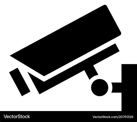 Security camera sign icon Royalty Free Vector Image