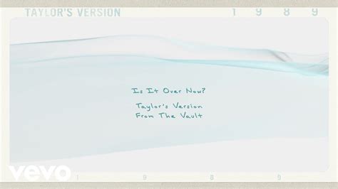 Taylor Swift - Is It Over Now? (Taylor's Version) (From The Vault) (Lyric Video) Chords - Chordify