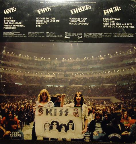 The iconic back cover of Kiss "Alive!" | Kiss album covers, Detroit rock city, Classic rock albums