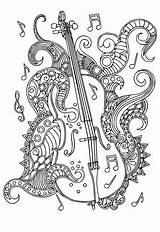 Cello Coloring Page sketch template