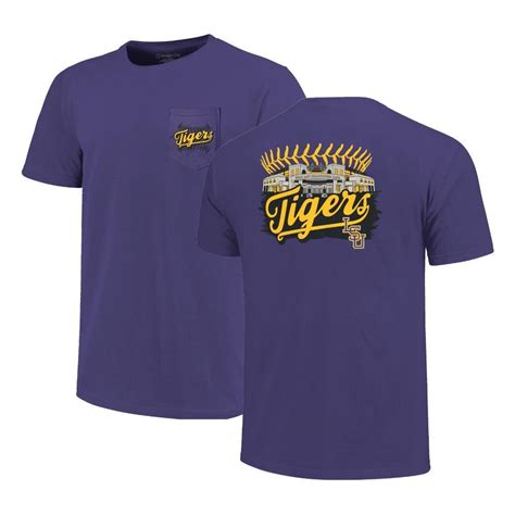 LSU | LSU Stadium Laces Comfort Colors Pocket Tee | Alumni Hall