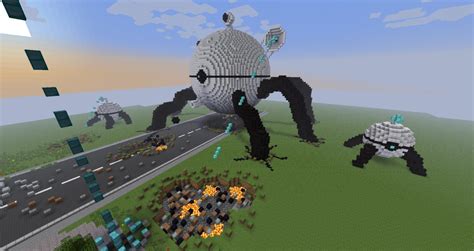 My alien Invasion [ Minecraft style destroys city] Minecraft Map