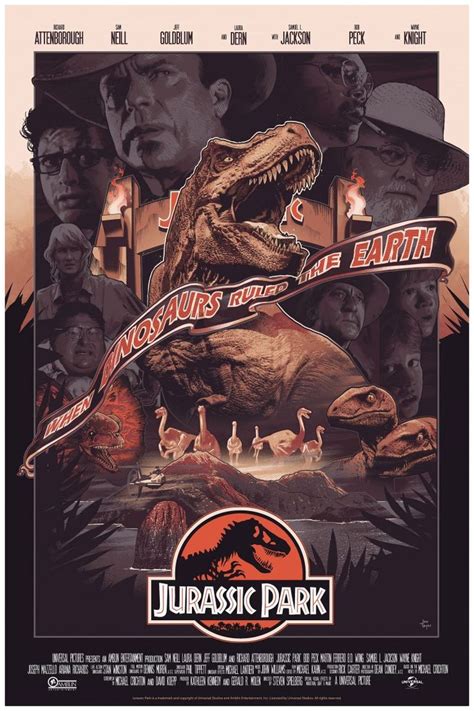 a movie poster for the film dinosaur park