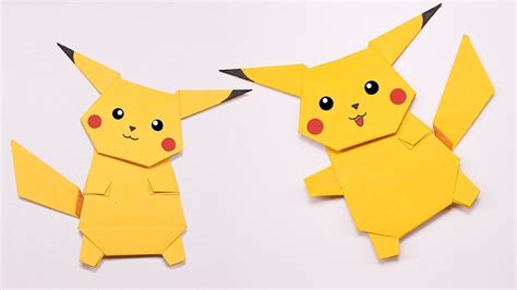 Pokemon origami easy origami pikachu – Artofit