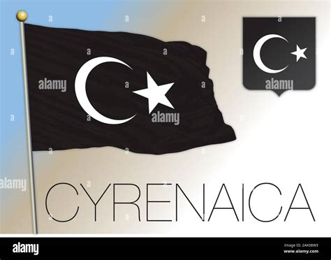 Cyrenaica regional flag and coat of arms, Libya, african country, vector illustration Stock ...