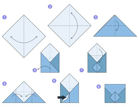 Letter origami scheme tutorial moving model. Origami for kids. Step by ...