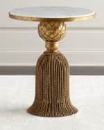 Kay Marble Tassel Table | Horchow