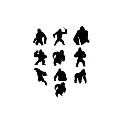 King Kong Silhouette Vector Art, Icons, and Graphics for Free Download