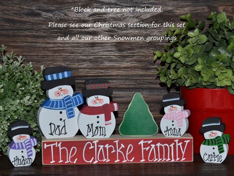 Christmas Decor Personalized Snowmen Holiday Decor Christmas - Etsy