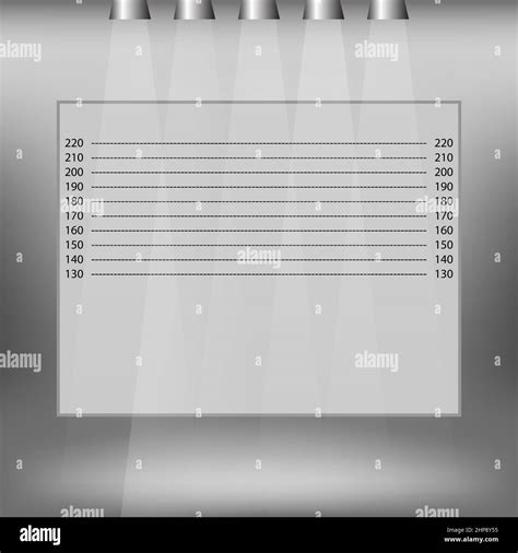 Mugshot height chart Black and White Stock Photos & Images - Alamy