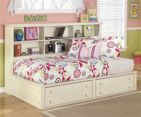 Cottage Retreat Twin Bookcase Bed with Footboard Storage $744.00 | Bookcase bed, Ashley ...