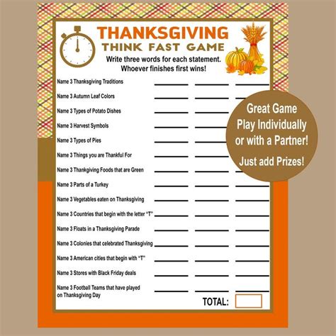 40 Best Thanksgiving Family Games 2022 - Free Thanksgiving Games