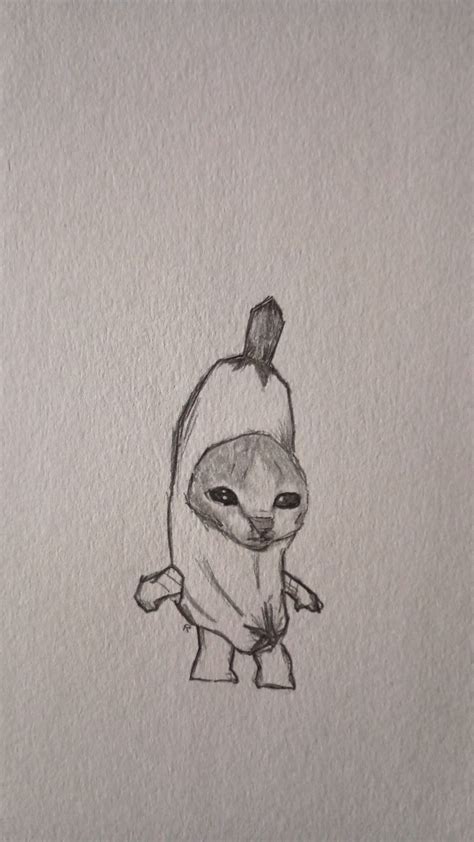 banana cat | Simple cat drawing, Sketchbook art inspiration, Art sketchbook