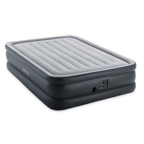 Intex Queen Dura-Beam 20 in Inflatable Bed Air Mattress, Built-in Electric Pump - Walmart.com