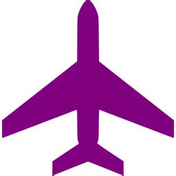 Purple airplane 4 icon - Free purple airplane icons