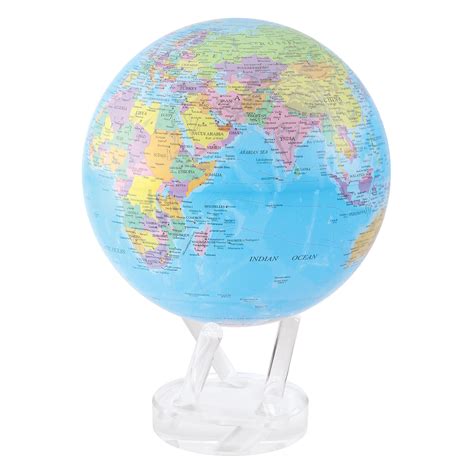 4.5" Political Map Blue Globe | RYAN'S ART FOR THE SOUL