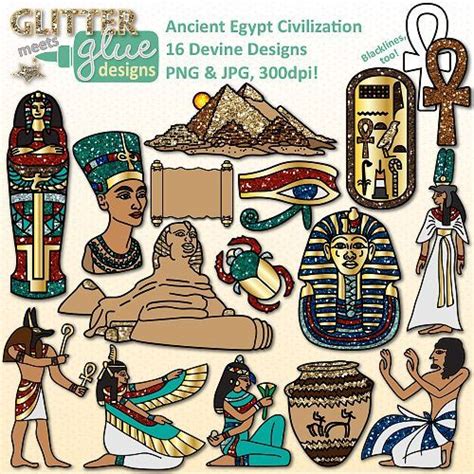 Ancient Egypt Civilization Clip Art - Art History King Tut, Nefertiti, Pyramids! | Ancient egypt ...