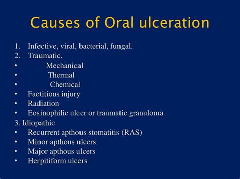 Traumatic Ulcers Clinical Features Incidence Etiology - vrogue.co