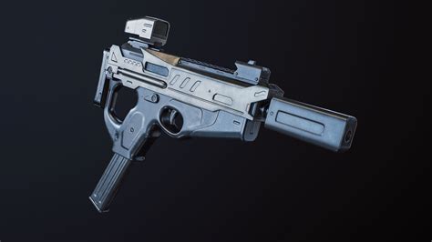 SMG gun SCI-FI 3D model | CGTrader