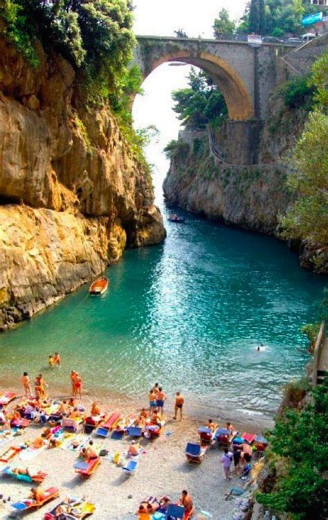 Secluded beach in Furore on the Amalfi coast of Italy • photo: Fiore Silvestro Barbato on Flickr ...