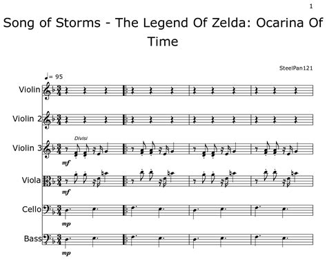 Song of Storms - The Legend Of Zelda: Ocarina Of Time - Sheet music for ...