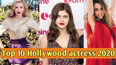 Top 10 Most Beautiful Hollywood Actresses 2020 | Gorgeous Hollywood Stars - YouTube