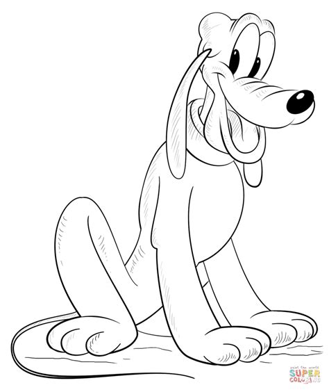 Free Printable Disney Pluto Pdf Coloring Page Cartoon Coloring Pages ...