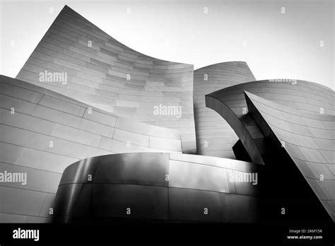 Walt Disney Concert Hall, Architecture detail - BW - Los Angeles, LA ...