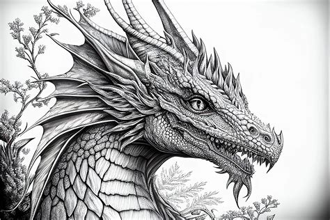 Top 20 Free Realistic Dragon Coloring Pages for Adults 2024
