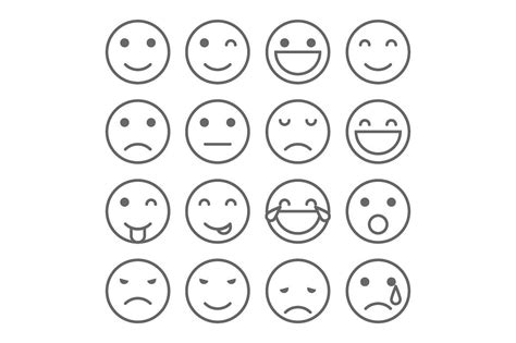 Emoji faces simple icons - Icons - 1 | Simple icon, Emoji faces, Emoji ...