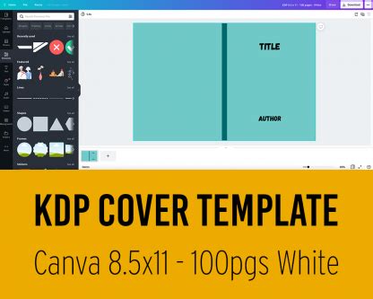 KDP Cover Template (Canva) 8.5 x 11 - 100 Pages White Paper - The POD Files