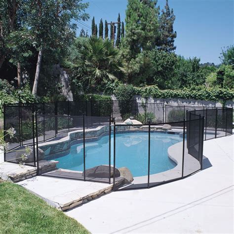 Black Removable Pool Protection Fencing, 4x10 ft Fence Section