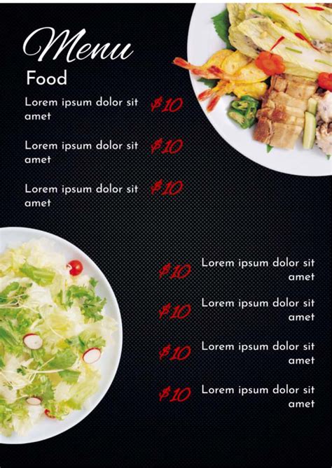 Free Restaurant Menu Template For Google Docs