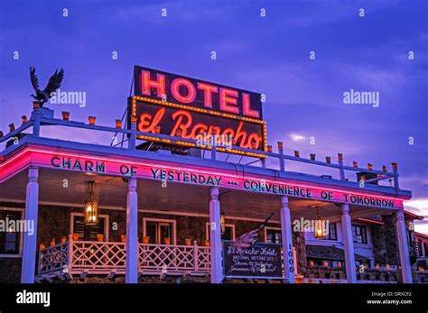 Historic El Rancho Hotel on Route 66, Gallup, New Mexico Stock Photo ...