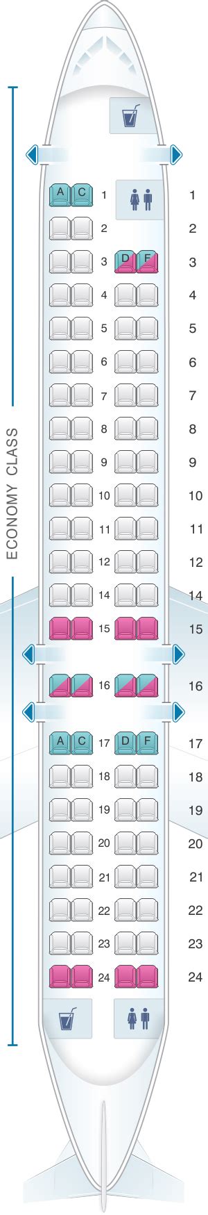 Seat Map Scandinavian Airlines (SAS) Bombardier Canadair CRJ 900 | SeatMaestro